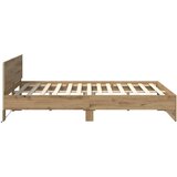  Krevetna konstrukcija Umjetnički hrast 140 x 190 cm | shoptok.hr