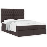  Otomanski krevet s madracem tamnosmeđi 140x190cm od tkanine | shoptok.hr