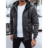 DStreet Ocieplana bluza męska rozpinana ciemnoszara | shoptok.hr