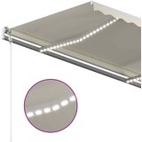  Automatska tenda sa senzorom za vjetar LED 400x300 cm krem | shoptok.hr
