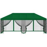 Paviljon s bočnim stranama 6 x 3 m Zelena Poliester i čelik 190 | shoptok.hr