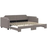  Dnevni krevet na razvlačenje smeđesivi 100 x 200 cm od tkanine | shoptok.hr