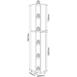 MID.YOU Arhivska Omara Salia B30, Antracit, Barva Hrasta | Shoptok.si