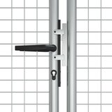 vidaXL vrtna vrata od pocinčanog čelika 415 x 175 cm srebrna | shoptok.hr