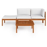  Vrtni set za sjedenje s jastucima, 4 dijela, krem boje, 63x63 cm | Eponuda.com