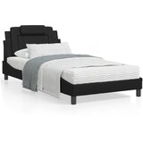 vidaXL Okvir za krevet s uzglavljem crni 100x200 cm od umjetne kože Cijene