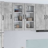  Zidni stakleni ormarić Lucca Betonska siva 80 x 31 x 80 cm | shoptok.hr