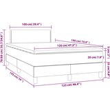  Krevet box spring s madracem tamnosmeđi 120 x 190 cm od tkanine | shoptok.hr