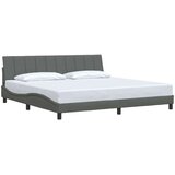 vidaXL Posteljni okvir brez vzmetnice temno siv 200x200 cm blago | Shoptok.si