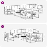  Set vanjskih sofa 9 kom. Bijela i bež Poliester | shoptok.hr