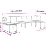 vidaXL 4-dijelni set vrtnih sofa s jastucima čelik obložen prahom crni | shoptok.hr
