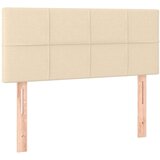  Box spring postelja z vzmetnico LED krem 80x200 cm blago, (20894288) | Shoptok.si