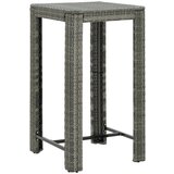 vidaXL Vrtna barska miza siva 60,5x60,5x110,5 cm poli ratan Cene
