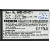 VHBW Baterija za Babymoov Touch Screen A014407, 1200 mAh Cene