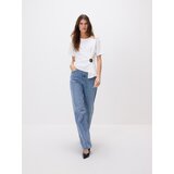 Reserved Jeans hlače wide-leg s aplikacijama - plavo | shoptok.hr