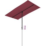  Vrtni suncobran s aluminijskim stupom 180 x 110 cm bordo | Eponuda.com