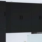 vidaXL Stenska kuhinjska omarica Črna 40 x 31 x 100 cm Konstruiran les | Shoptok.si