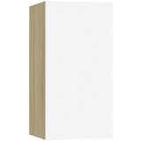 Maison Chic TV omarica - TV stojalo - Televizijska omarica bela in sonoma hrast 30,5x30x60 cm inženirski les, (21700996) Cene