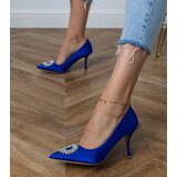 Gemre Blue satin pumps with rhinestones Bellira | ePonuda.com