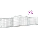  Lučne gabionske košare 6 kom 400x50x80/100 cm pocinčano željezo | shoptok.hr