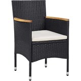 5-dijelni vrtni blagovaonski set od poliratana crni | shoptok.hr