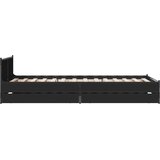  Okvir kreveta s ladicama crni 75 x 190 cm konstruirano drvo | shoptok.hr