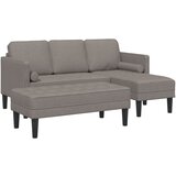  Set sofe s jastukom 2 pcs Sivo-smeđa Poliester | Eponuda.com