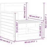 vidaXL Vrtni kavč 69x62x70,5 cm impregnirana trdna borovina | Shoptok.si