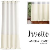  Curtain IRVETTE color white eyelets voile, velvet 140x250 ameliahome | shoptok.hr