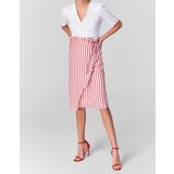 Trendyol Ženska omotač suknji Poplin bijela | pink | ePonuda.com