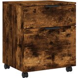  Pisarniška omarica na kolesih dimljeni hrast 45x38x54 cm, (20716082) | Shoptok.si
