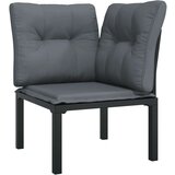  7-dijelna vrtna garnitura crno-siva od poliratana | shoptok.hr