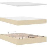 Otomanski krevet s madracem i LED krem 140x190 cm tkanine | shoptok.hr