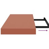  Polica na zidu 4 pcs Crvena 80 x 23 5 x 4 cm Konstruirano drvo | shoptok.hr