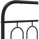  Metalni okvir za krevet s uzglavljem crni 150x200 cm | shoptok.hr
