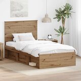  Okvir za krevet Umjetnička hrastovina 100 x 200 cm | shoptok.hr