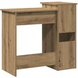 vidaXL Pisalna miza s policami artisian hrast 84x40x78 cm inž. les | Shoptok.si