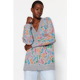 Trendyol Sweater - Gray - Oversize Cijene