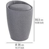 Wenko siva košara za rublje i stolica 2u1o Linen Look, 20 l | shoptok.hr