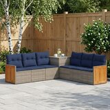  Set sofe 7 kom. Siva i tamnoplava 118 x 62 x 69 cm | Shoptok.si