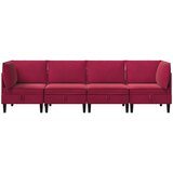  Set namještaja za dnevni boravak 4 pcs Vinska crvena Baršun | Eponuda.ba