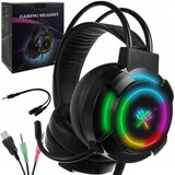 Pro LED RGB igralne slušalke 5.1 z mikrofonom USB AUX + adapter Cene