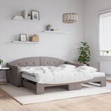  Dnevni krevet na razvlačenje smeđesivi 100 x 200 cm od tkanine | shoptok.hr