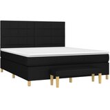  s oprugama i madracem crni 180x200 cm od tkanine | shoptok.hr