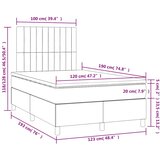  box spring s madracem LED tamnosivi 120 x 190 cm tkanina | shoptok.hr