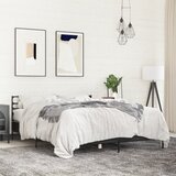 Maison Chic Posteljni okvir - Dvoposteljna postelja - Zakonska postelja črn 160x200 cm inženirski les in kovina-J4779, (21767225) | Shoptok.si
