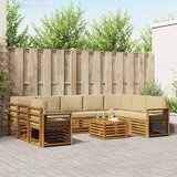  Set vanjskih sofa 10 kom. Prirodna i bež | shoptok.hr