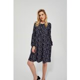 Marisse Knitted Dress With Print L-Su-3422 Navy | ePonuda.com