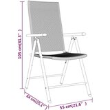  3-dijelni vrtni blagovaonski set crni | shoptok.hr