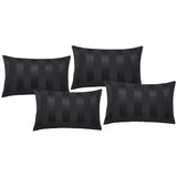 Catherine Lansfield Satenaste prevleke za vzglavnik v kompletu 4 ks 75x50 cm So Soft Satin Stripe – Cene